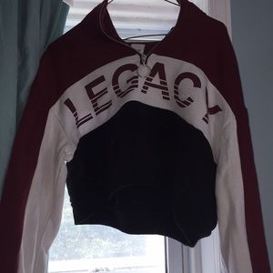 Ardene legacy zip up crop top